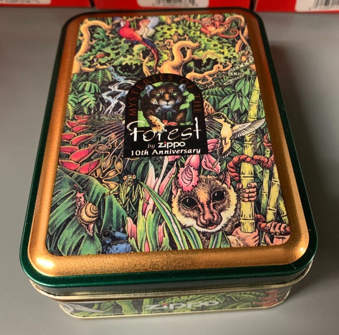 VINTAGE Zippo Boxed Set "Mysteries Of The Forest" 10th Anniversary Jaguar NIB