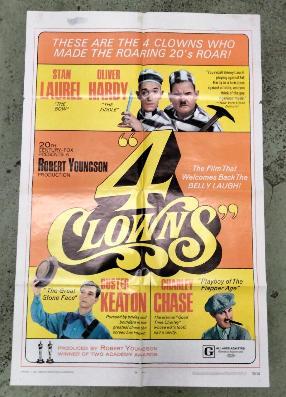 4 Clowns (20th Century Fox, 1970). One Sheet (27" X 41"). Comedy VINTAGE RARE