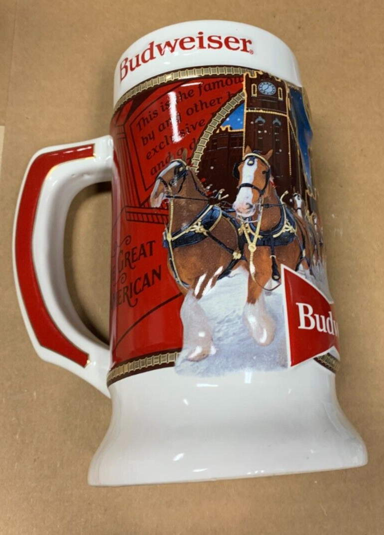 41st Anniversary Edition Budweiser Holiday Stein NIB w/ COA "Brewery Lights"