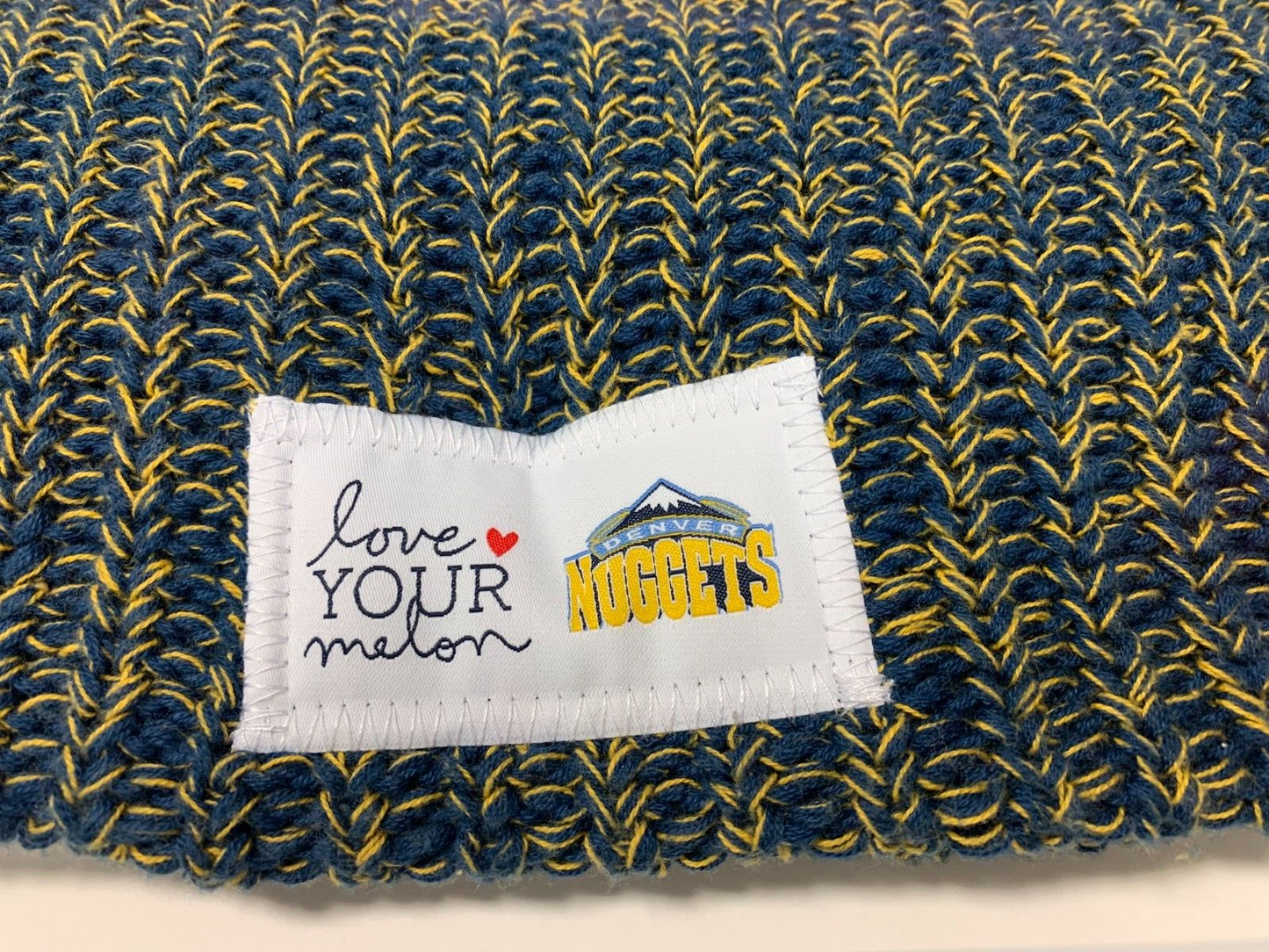 FRAMED Love Your Melon x Denver Nuggets Blue/Yellow Knit Beanie NBA Basketball