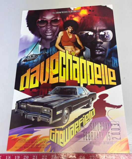 Craig Howell - 2003 - Dave Chappelle Concert Poster BGP @ Warfield Theatre SF