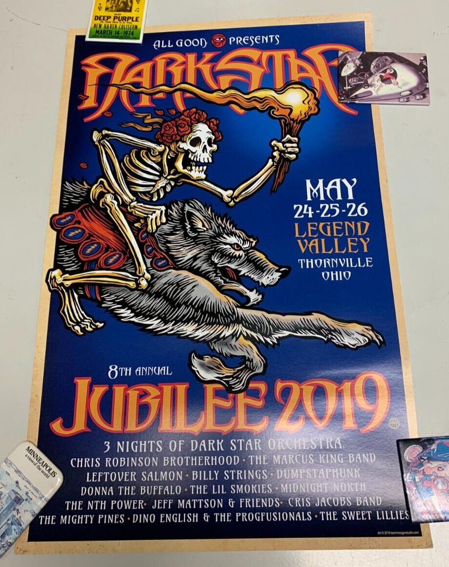 Dark Star Orchestra's 8th Annual Jubilee 2019 Concert Poster W/ Billy Strings...