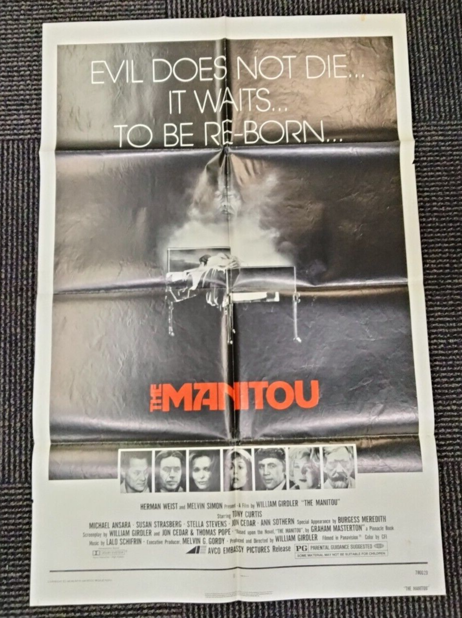 "The Manitou" Original One Sheet 27X41 VINTAGE Rare 1978 Horror