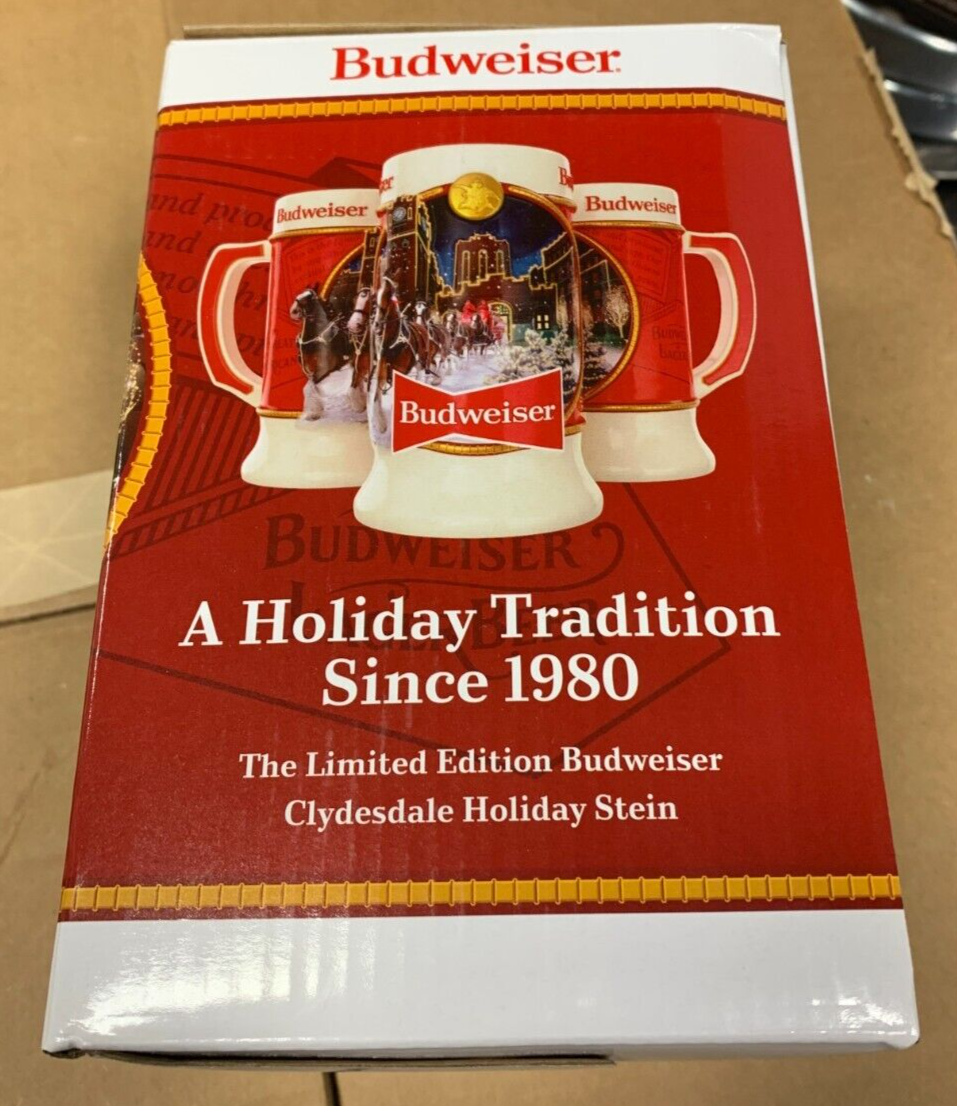 41st Anniversary Edition Budweiser Holiday Stein NIB w/ COA "Brewery Lights"