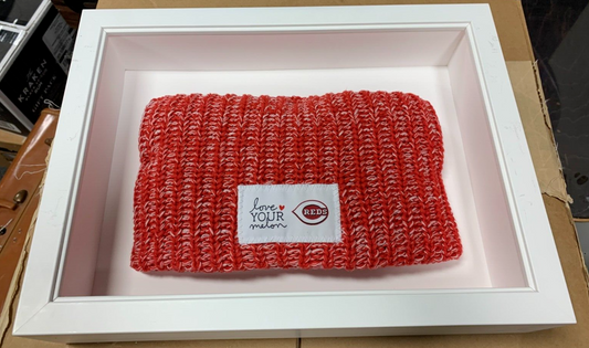 FRAMED Love Your Melon x Cincinnati Reds Red Knit Beanie Baseball MLB Ohio