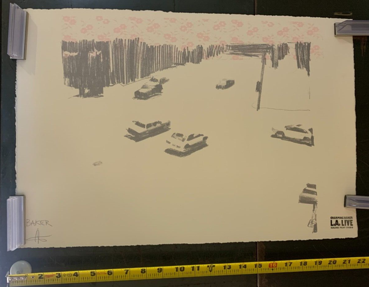 Charming Baker - 2013 - L.A. Live Screen Print Poster "Cars" SIGNED