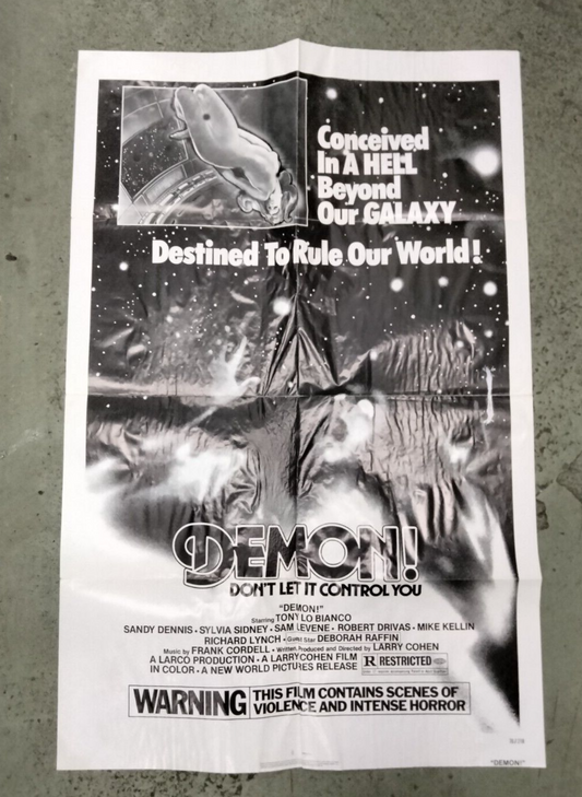 "Demon!" Original One Sheet 27X41 Horror 1976 Don't Let It Control You VINTAGE