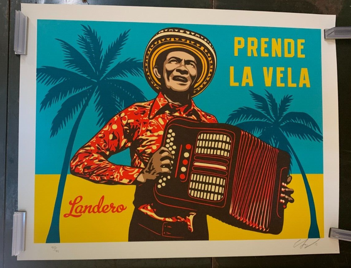 Ernesto Yerena - Prende La Vela - 2015 Screen Print Poster S&N Shepard Fairey